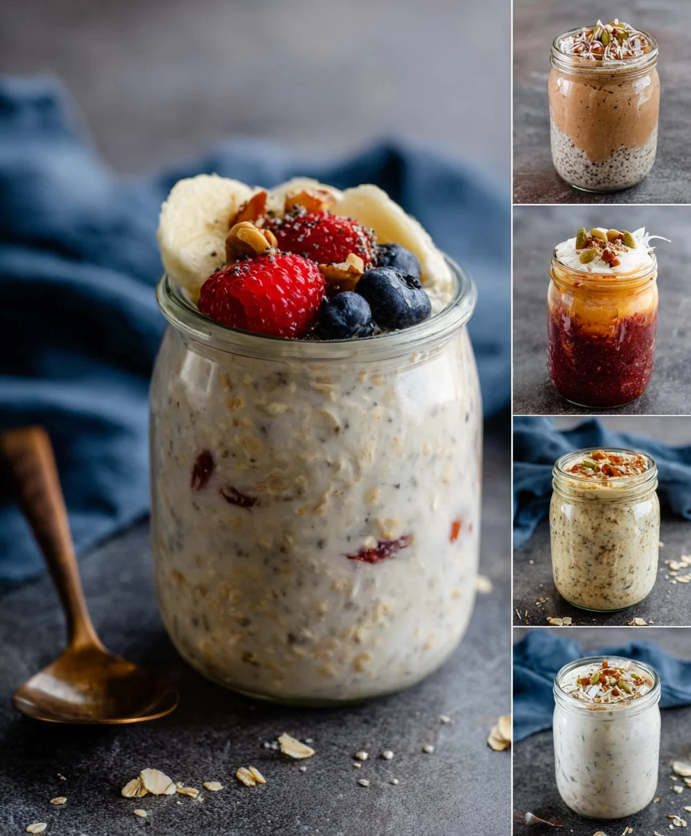 Easy Overnight Oats Base Recipe Flavors