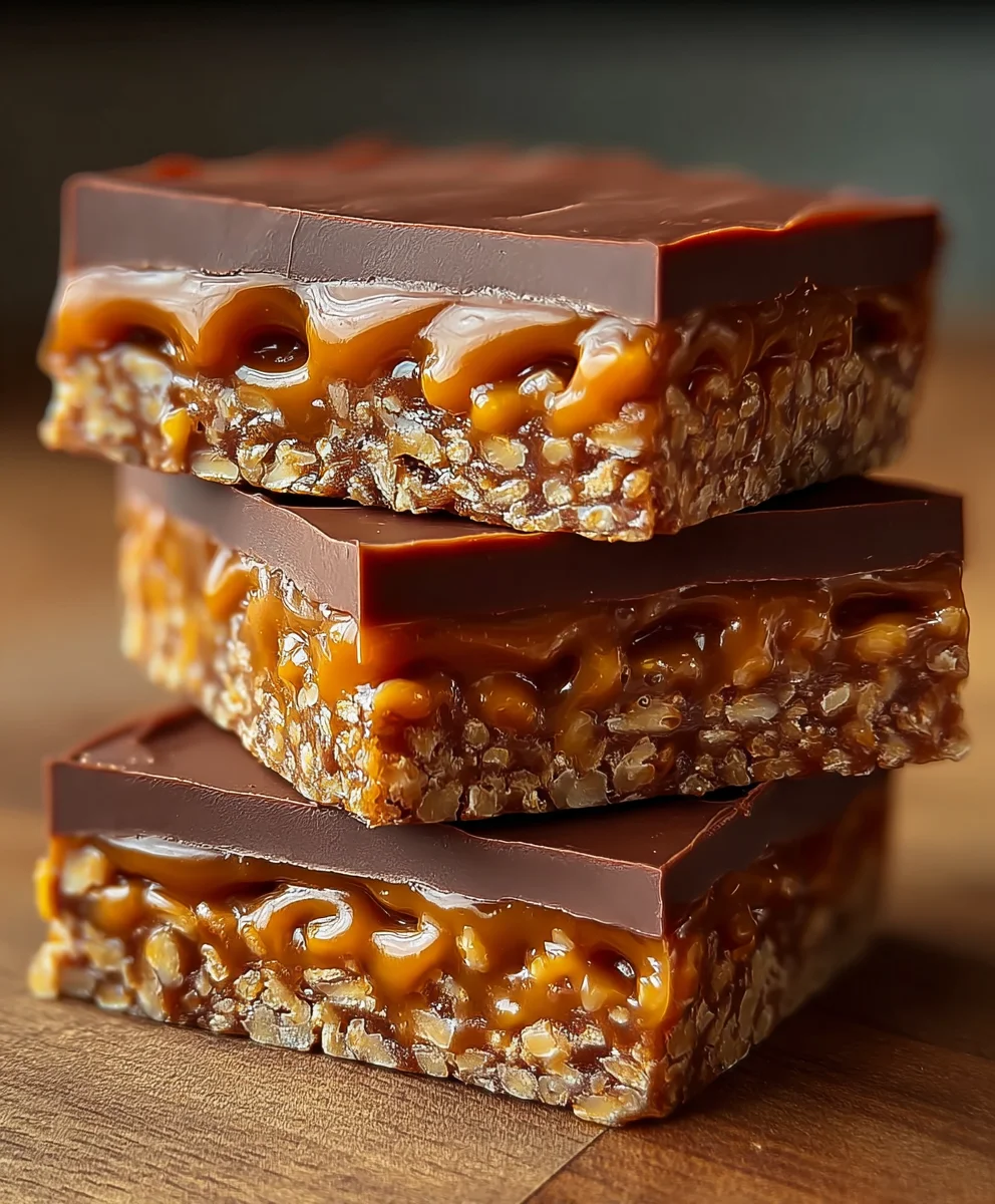 Caramel Fudge Crunch Bars-Easy Delicious Recipe