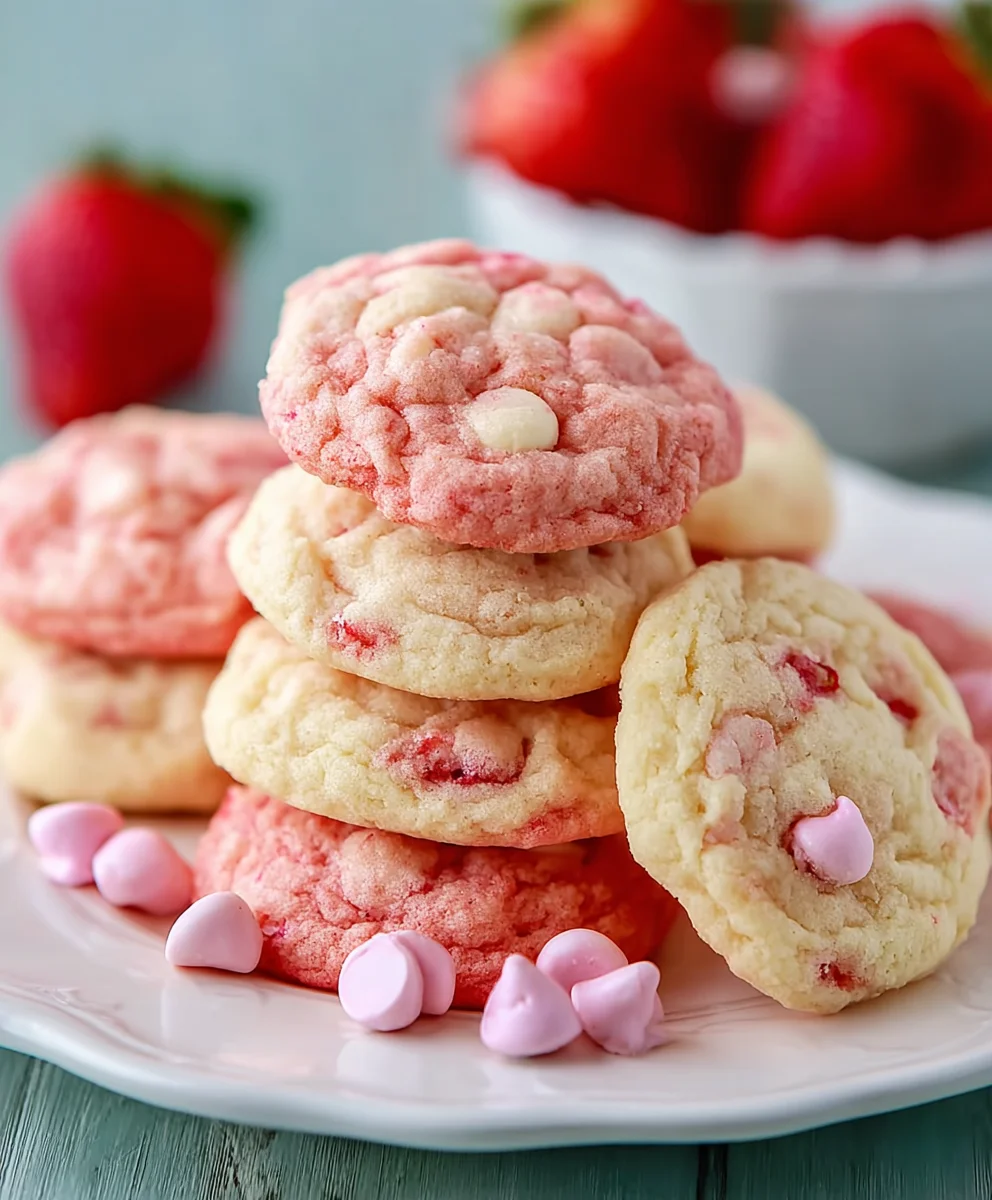 Easy Strawberry Cake Mix Cookies-Quick & Delicious Treats