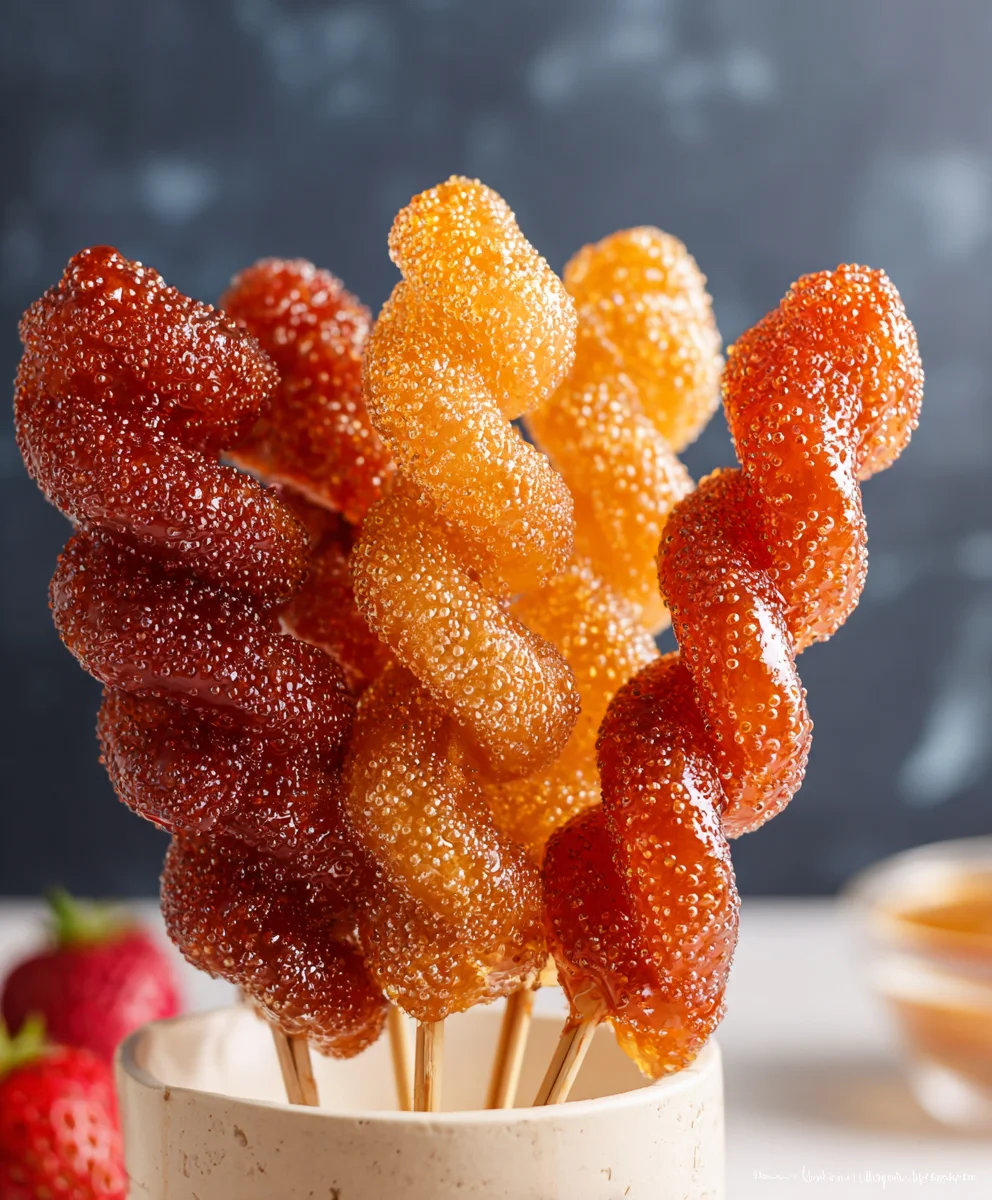 Easy Tanghulu Recipe - Sweet Crystal Candy Fruit Fun