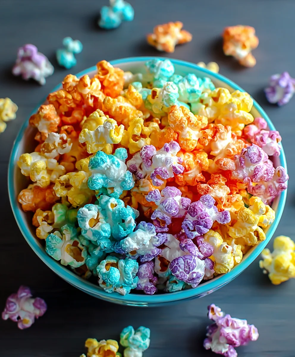 Colorful Candied Popcorn Recipe- Easy & Delicious