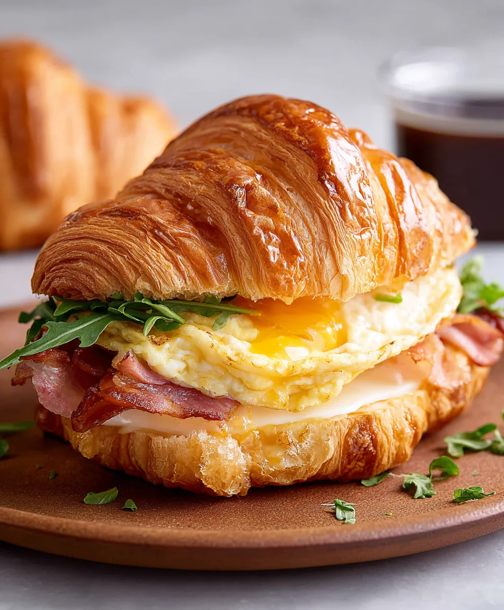 Easy Croissant Breakfast Sandwiches - Quick & Delicious