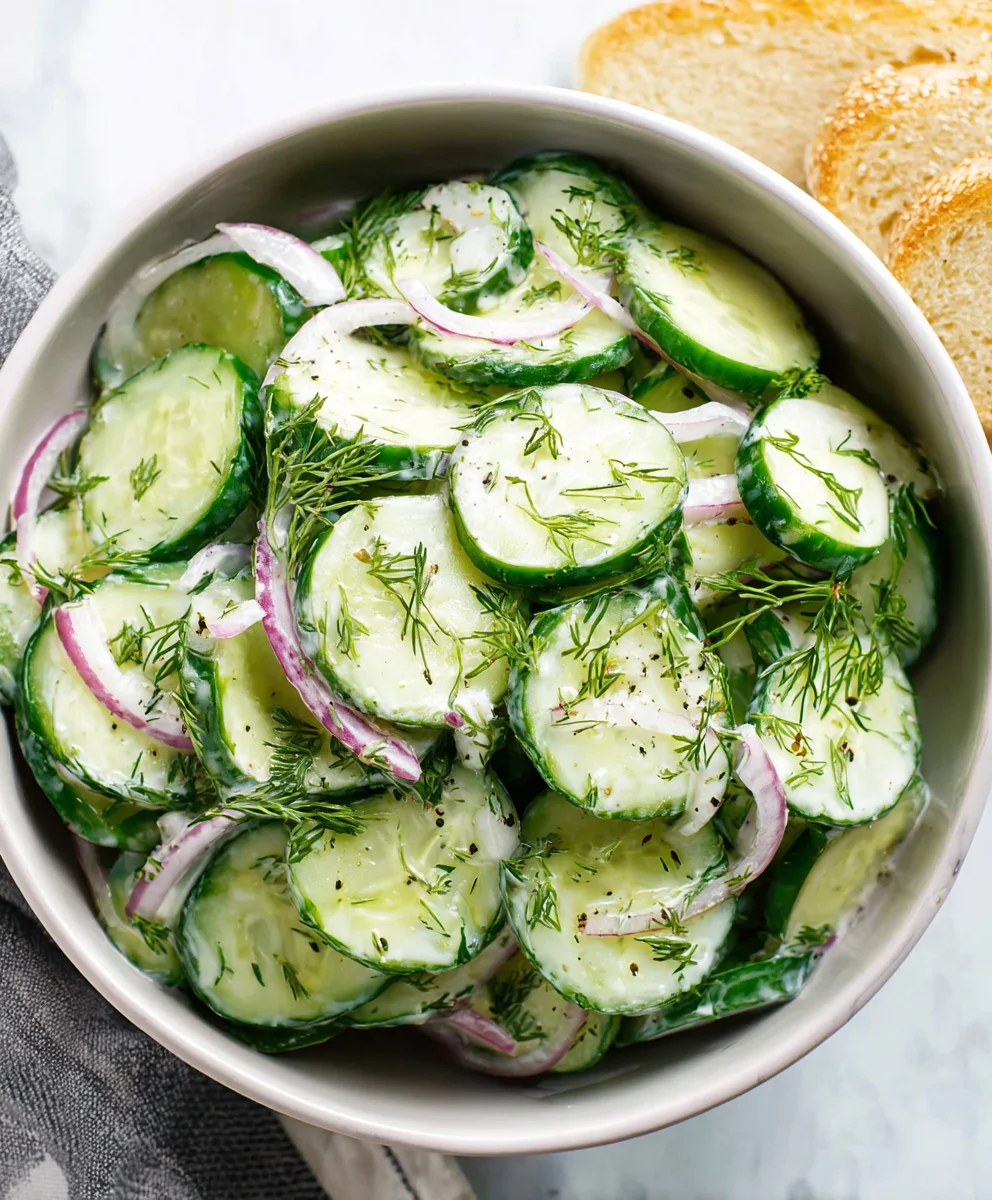 Refreshing Cucumber Dill Salad - Easy & Quick Recipe
