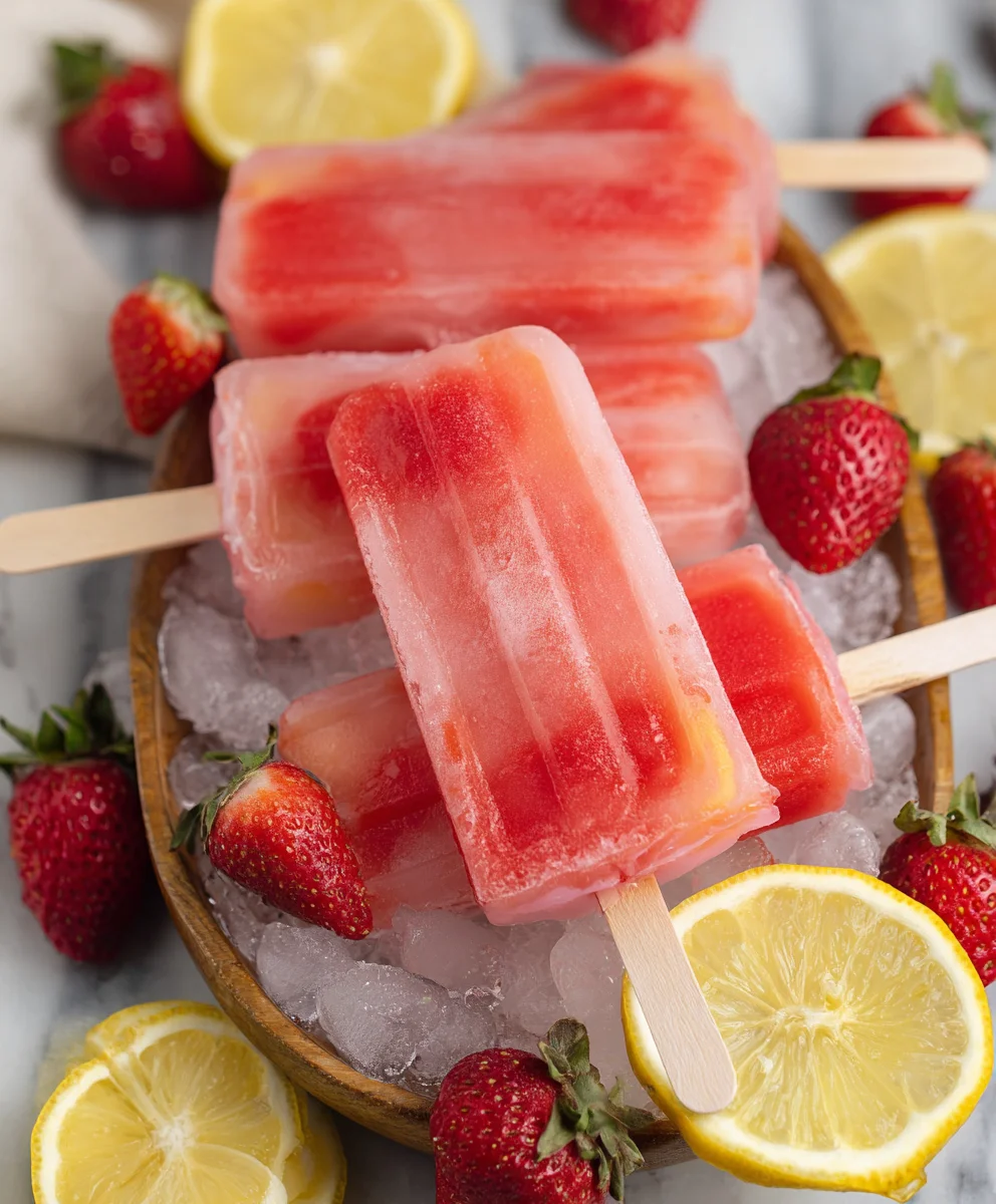 Refreshing Strawberry Lemonade Popsicles - Easy Summer Treat