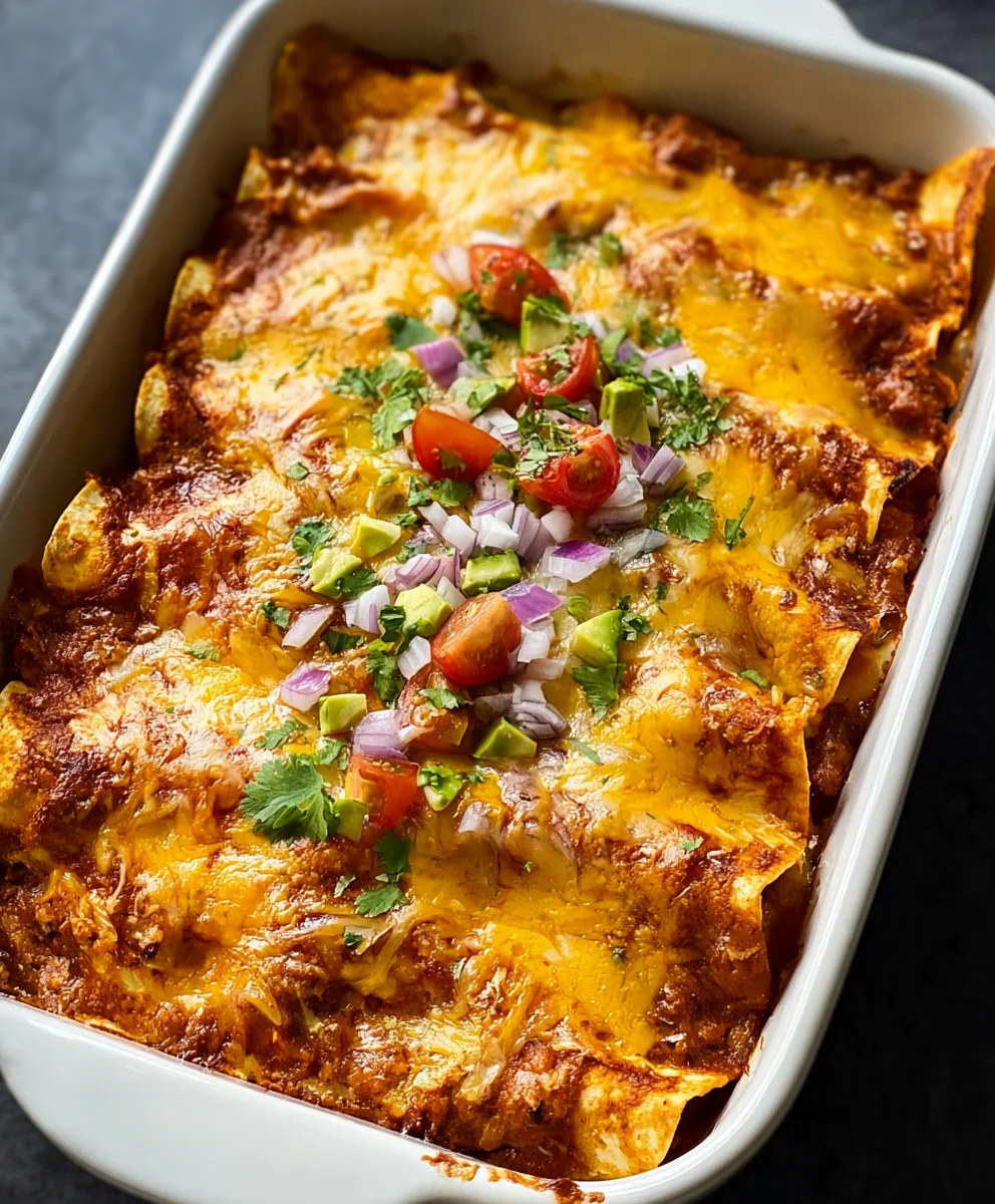 Easy Beef Tortilla Chip Enchiladas - Quick Weeknight Meal