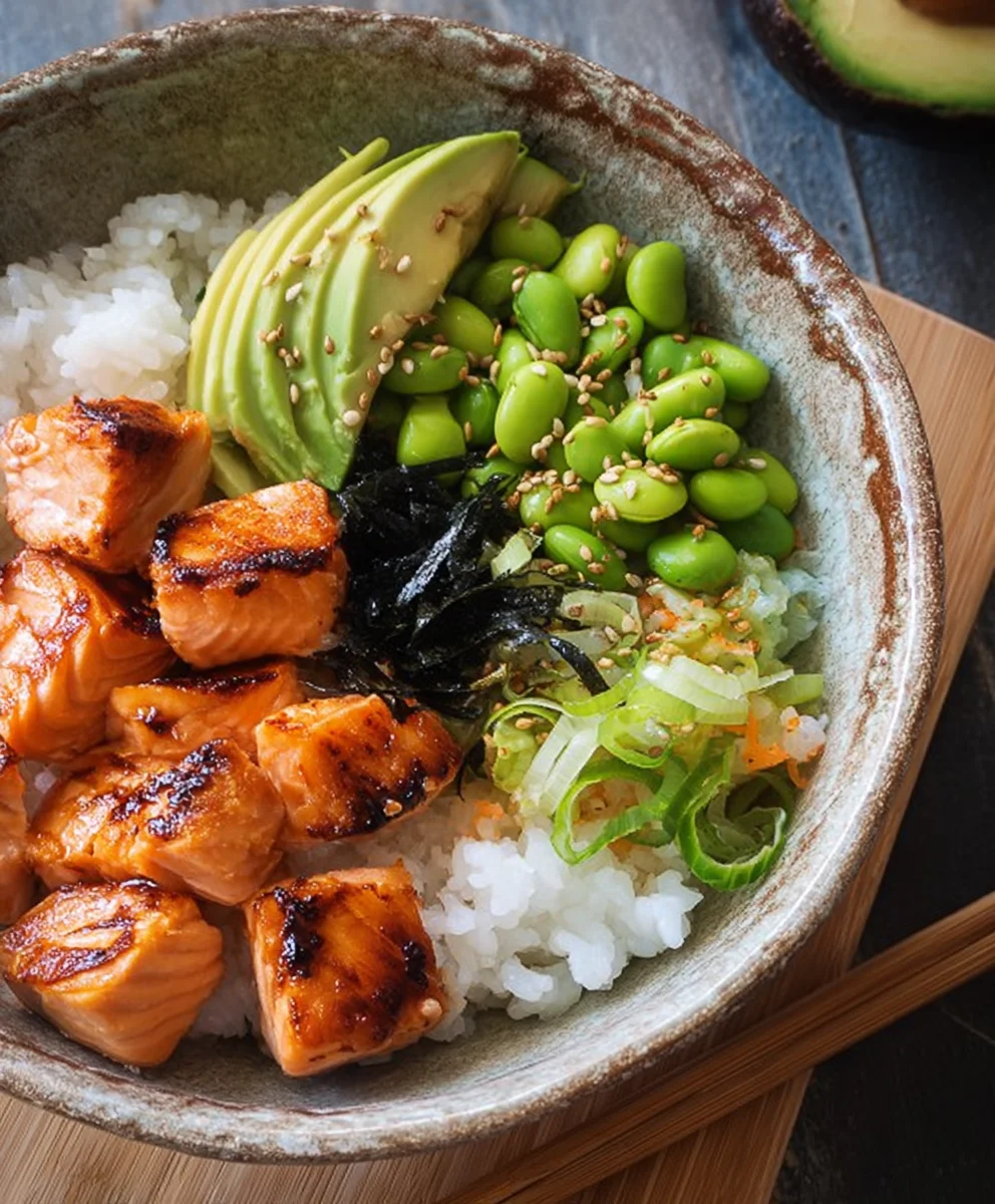 Gluten-Free Teriyaki Salmon Sushi Bowl Recipe