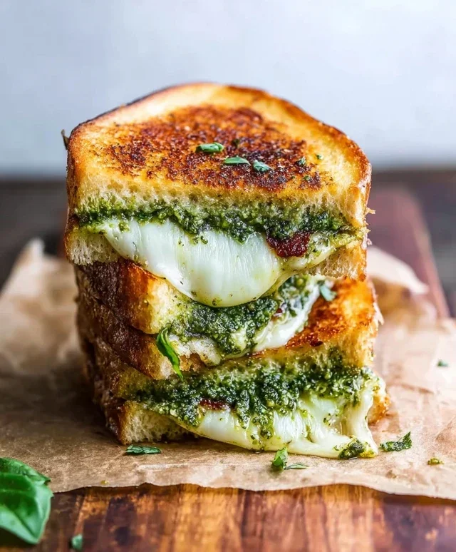Sourdough Pesto Grilled Cheese