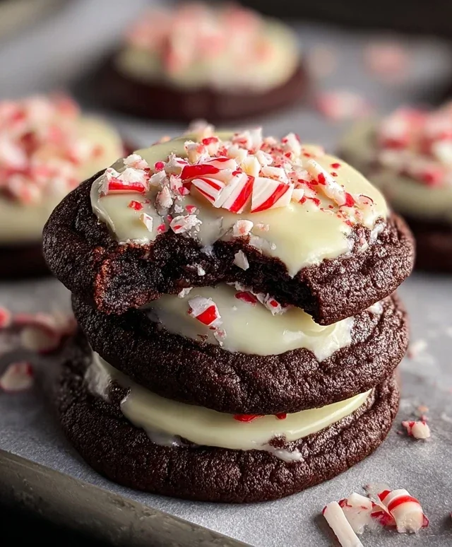 White Chocolate Peppermint Bark Cookies