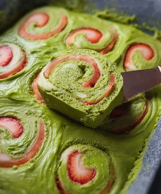 Strawberry Matcha Latte Rolls