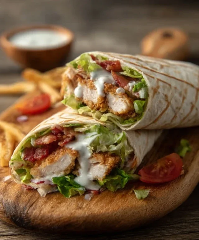 Crispy Chicken Beef Beef Bacon Ranch Wrap