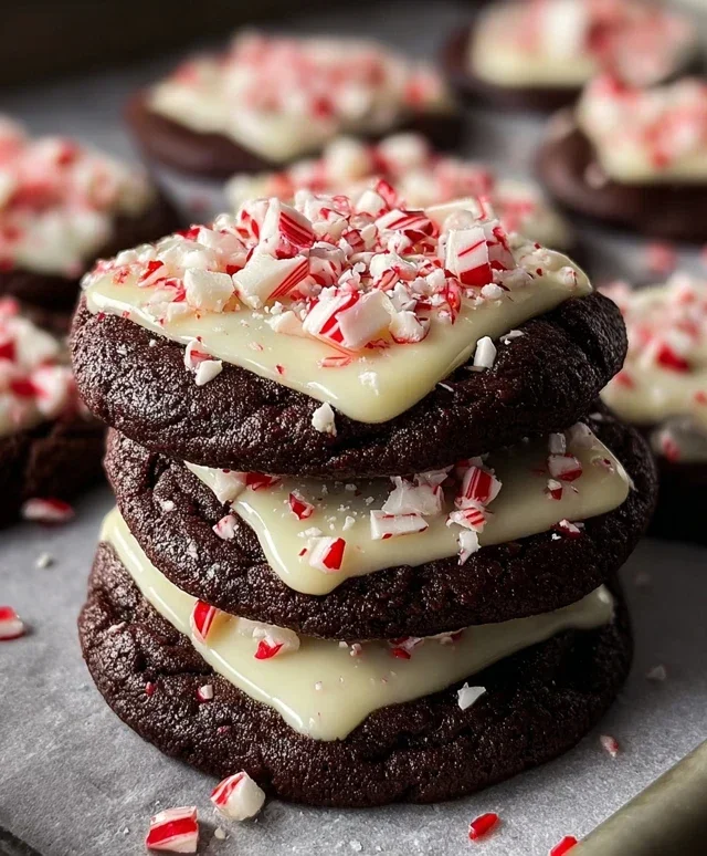 White Chocolate Peppermint Bark Cookies