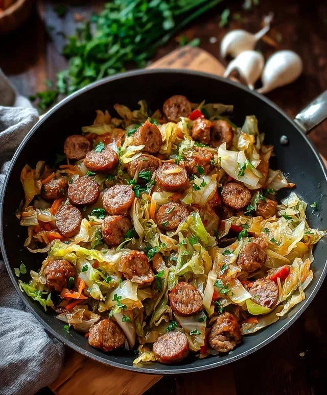 Easy Sausage and Cabbage Stir Fry