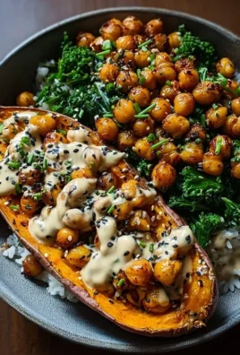Sweet Potatoes with Tahini Butter Chickpeas