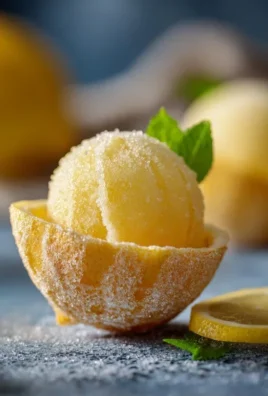 Sorbetto di Limone Dressed Up in a Frozen Lemon Shell