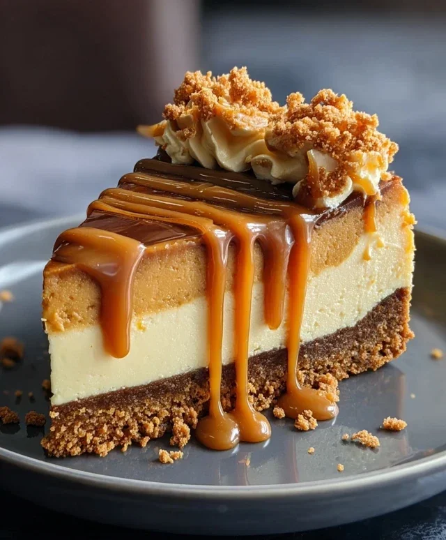 Cookie Butter Caramel Cheesecake