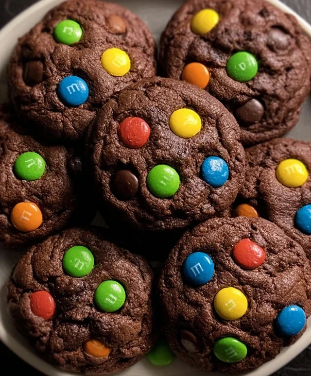 Chocolate M&M Cookies