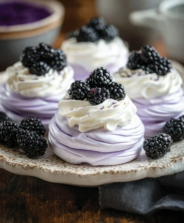 Blackberry Pavlovas