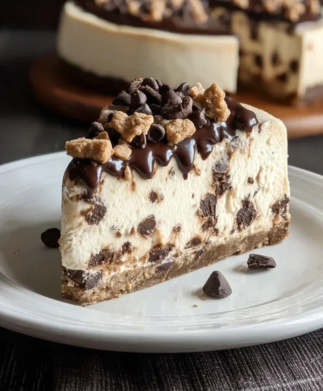 No Bake Cookie Dough Cheesecake