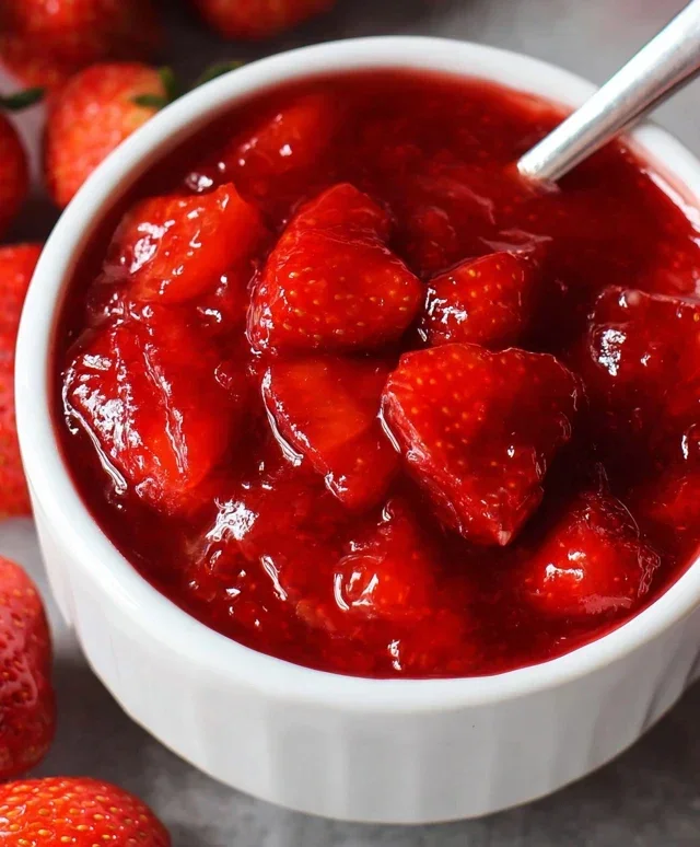 Fresh Strawberry Sauce (Strawberry Topping)