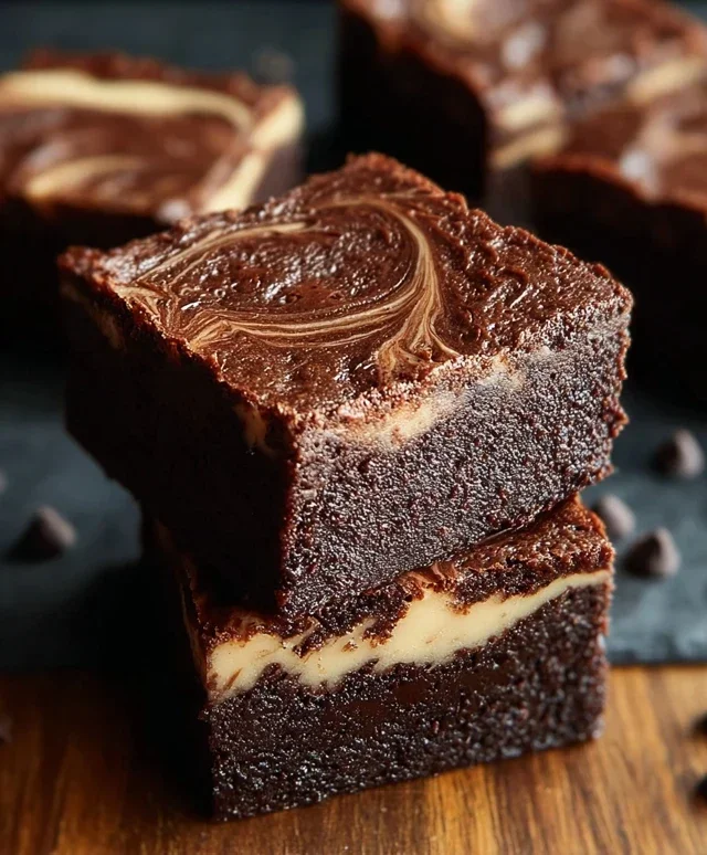 Dark Chocolate Cheesecake Brownies