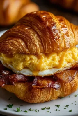 Killer Maple Mustard Croissant Breakfast Sandwiches