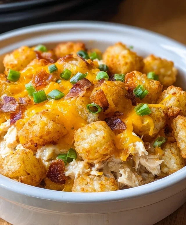 Crock Pot Chicken Tater Tot Casserole