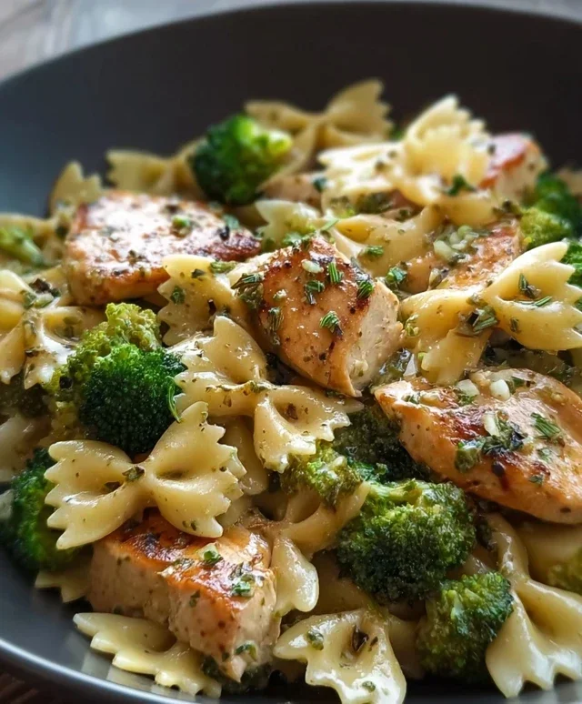 Cowboy Butter Lemon Bowtie Chicken with Broccoli Bliss