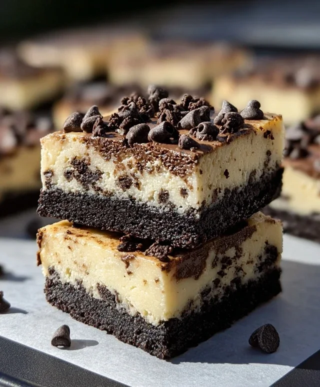 Chocolate Chip Oreo Cheesecake Bars