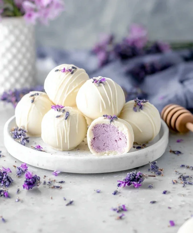 Honey Lavender White Chocolate Truffles