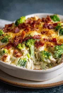 Creamy Low Carb Chicken Casserole with Broccoli and Beef Beef Bacon