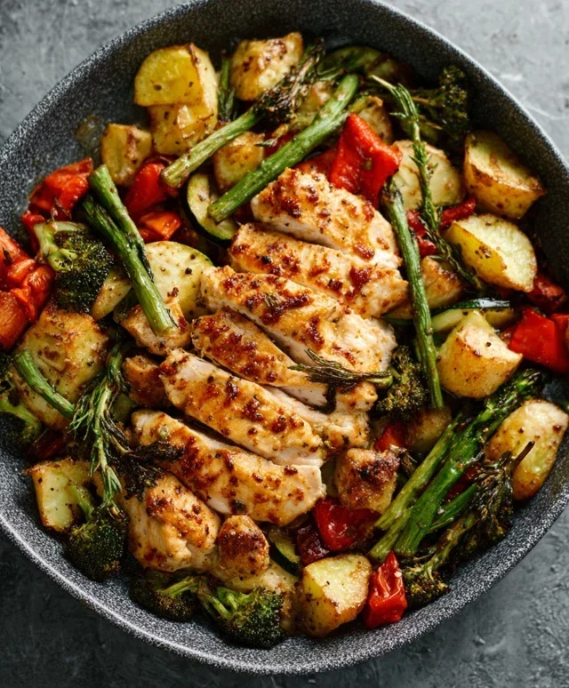 Air Fryer Chicken and Vegetables (Healthy Dinner in 15 minutes!)