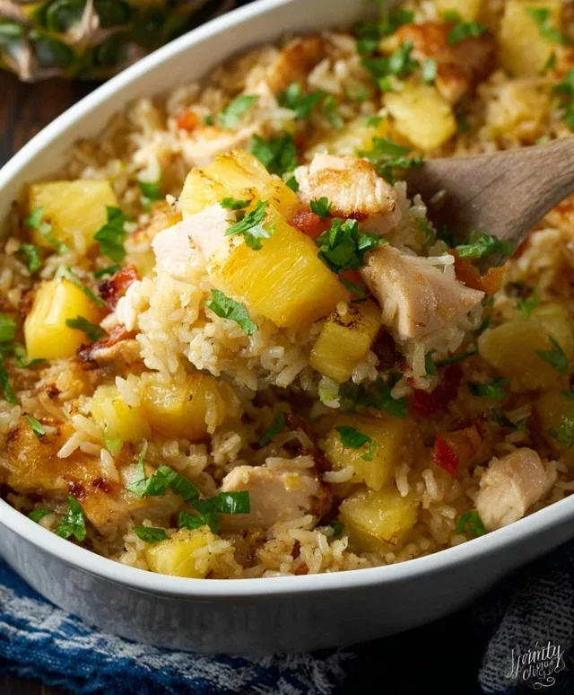 Aloha Pineapple Chicken Rice Casserole