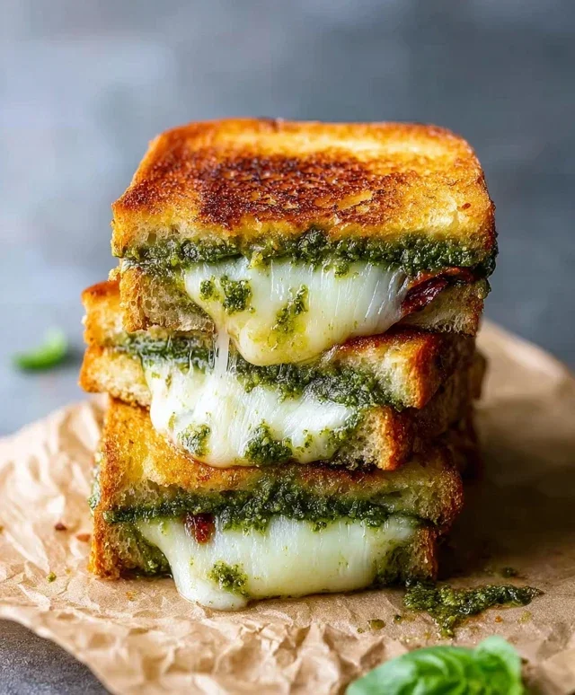 Sourdough Pesto Grilled Cheese
