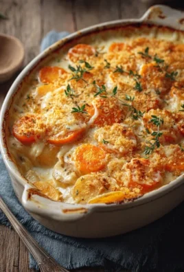 Cheesy Garlic Carrot Gratin – Creamy, Sweet & Savory