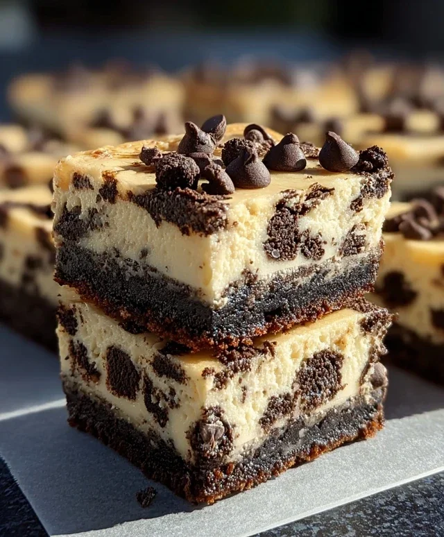 Chocolate Chip Oreo Cheesecake Bars