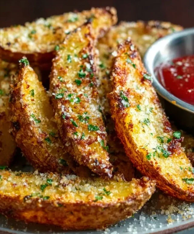 Baked Garlic Parmesan Potato Wedges