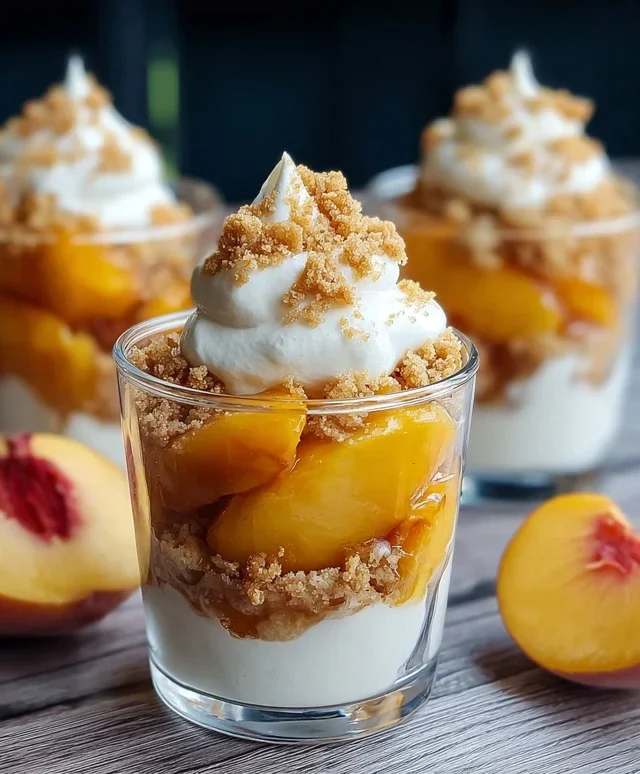 Classic Peach Cobbler Parfait