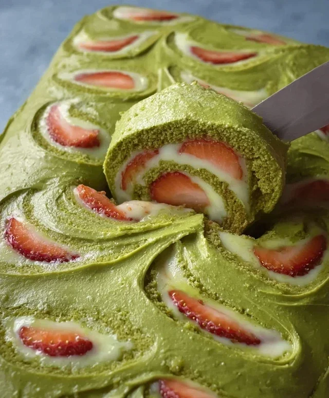 Strawberry Matcha Latte Rolls