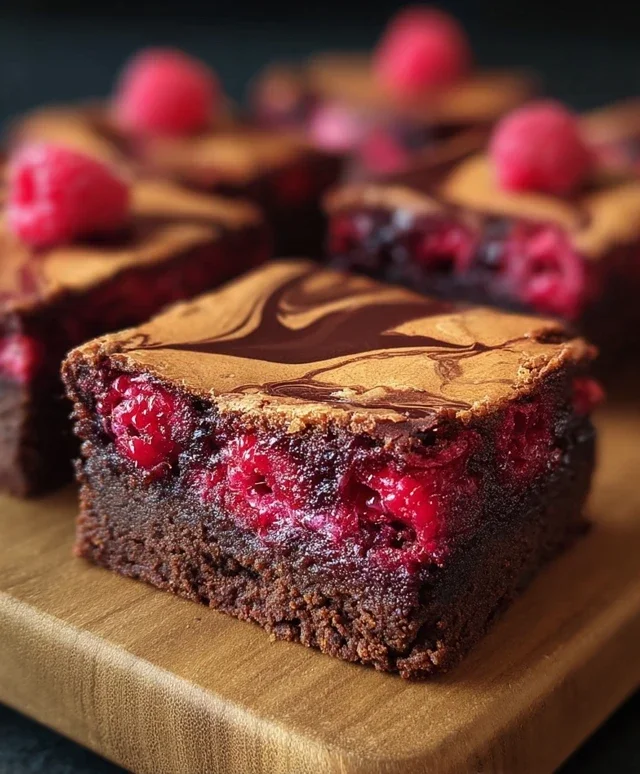 Raspberry Swirl Brownies