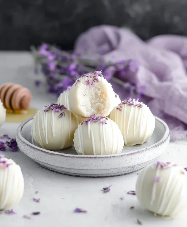 Honey Lavender White Chocolate Truffles