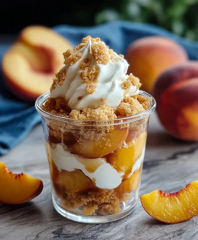 Classic Peach Cobbler Parfait