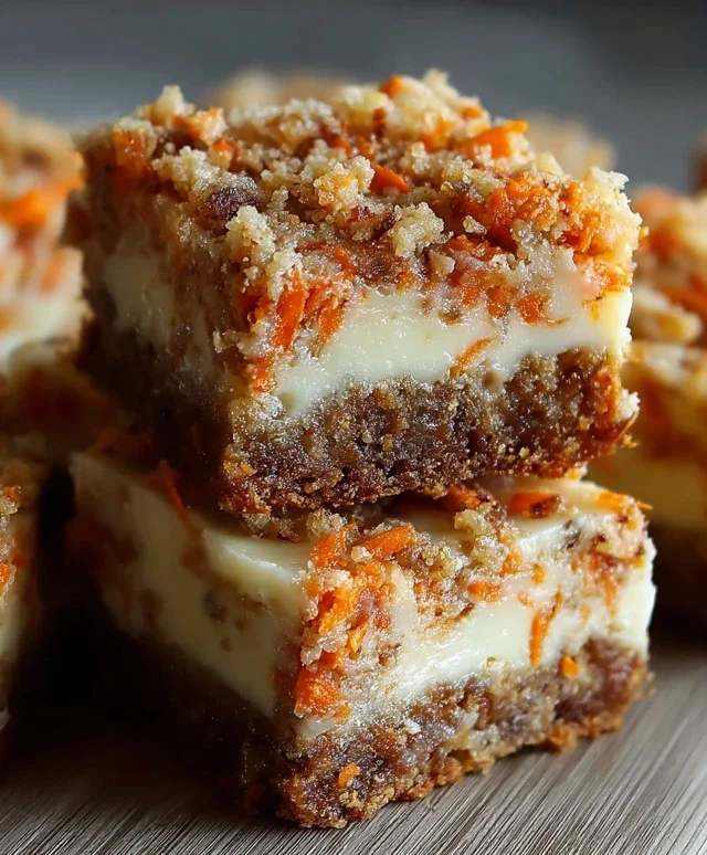 Irresistibly Indulgent Carrot Cake Cream Cheese Bars
