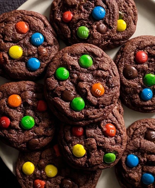 Chocolate M&M Cookies