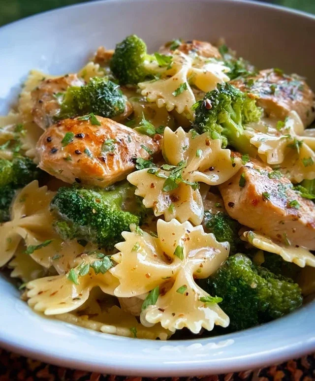 Cowboy Butter Lemon Bowtie Chicken with Broccoli Bliss