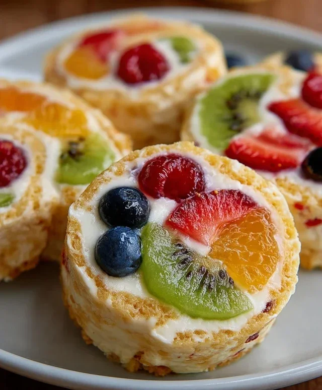 Cheesecake Fruit Salad Roll Ups