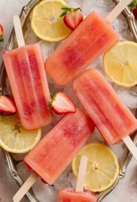 Strawberry Lemonade Popsicles
