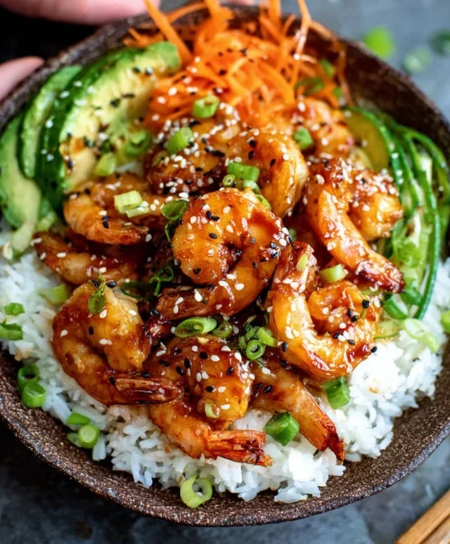 Honey Garlic Shrimp Bowls