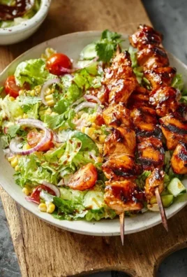 BBQ Chicken Skewer Salad