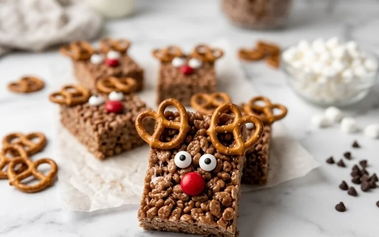 Reindeer Rice Krispies Fun Holiday Treats