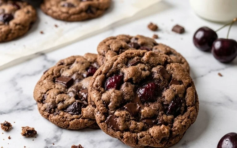 Rich Chocolate Cherry Cookies Recipe